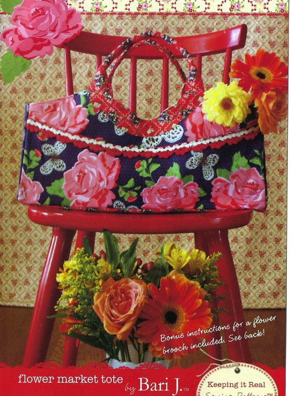 Tote Markttasche Schnittmuster, halten es einfach, Bari J, Rose