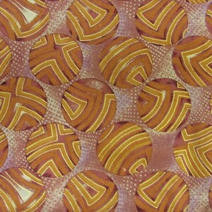Geometric Bronze Cotton fabric , by the HALF YARD -Continuous Cuts, Home Decor ,Quilting , sewing, crafting supplies