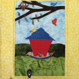 Birds Applique Pattern: Mouse Blanket - Button Pack Included