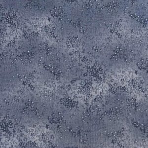Denim Blue Floral Print Cotton Fabric  by the HALF YARD - Continuous Cuts, Home Decor ,Quilting , sewing,