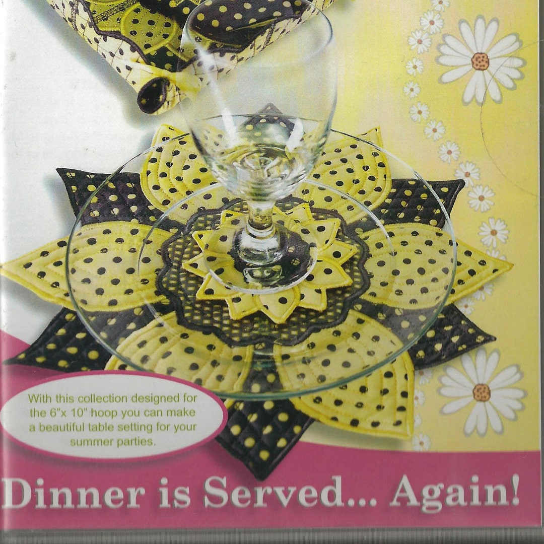 Placemat in the Hoop Embroidery , Dinner is Served Again,placemat