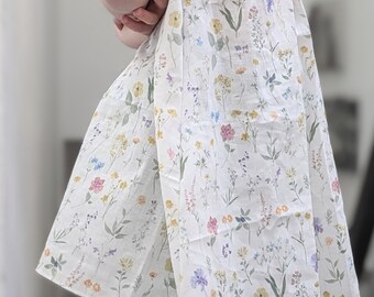Sommerkleid mit Leggins Hose Mädchen Einschulung Kleid aus Baumwolle mit Sonnenhut Frühlings Blumen Größe 104-158 Wiese