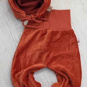 Children&#39;s corduroy trousers, baby pump trousers, co-wax trousers with hat, size 50-116
