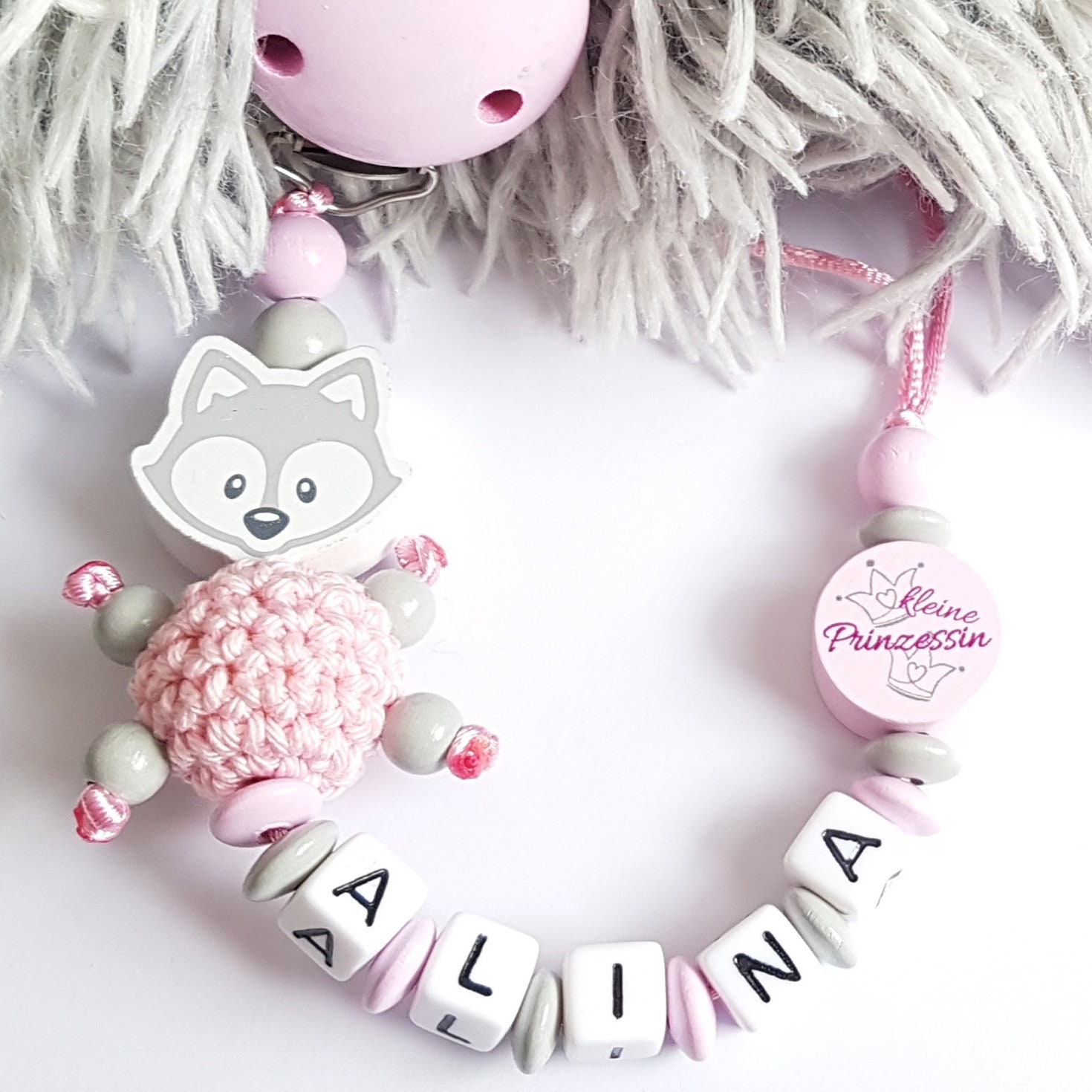 Pacifier chain with name Etsy