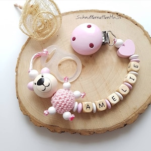 Pacifier chain with name | Personalized pacifier chain | Baby gifts | Gifts for birth | Pacifier chain girls