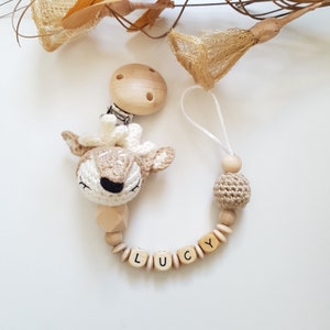 Speenketting met naam | Cadeaus voor baby's | Hert