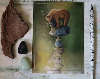 Balance -Postkarte - Bären