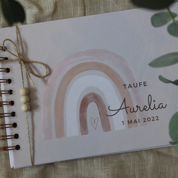 Guest book for baptism, personalized