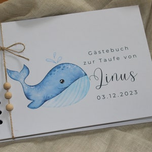 Guest book for baptism, personalized