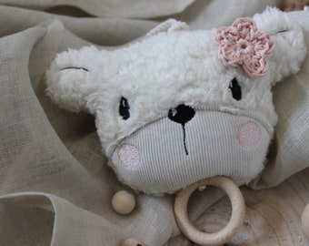 Music box Bruno and Berta Bear, Westphalian Teddy made of 100% cotton