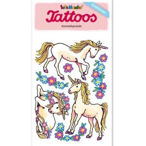 3-er Set Einhorn Tattoos, Einhorn Mitgebsel für die Einhornparty, schöne Mitgebsel für den Kindergeburtstag