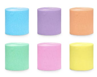 Serpentinas de papel crepé, guirnaldas de papel crepé y serpentinas decorativas en varios colores, perfectas para crear tus propias paredes de fiesta, papel crepé para cumpleaños infantiles