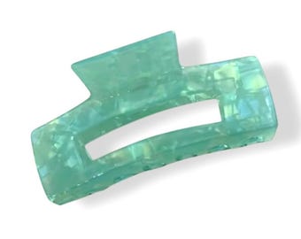 Pinza para el cabello turquesa: Cool Hair Claw Turquoise Love, pinza para el cabello de moda para cabello largo, accesorio para el cabello para niñas.