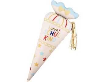 Schulkind Ballon Einschulung | Hurra Schulkind Folienballon Schultüte | Back to School Balloon | Geschenk Schulanfang