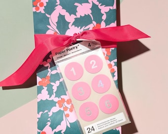Crea tu propio calendario de adviento, bolsas para rellenar el calendario de adviento, pegatinas numeradas para el calendario de adviento, regalos de adviento para niños y adultos.