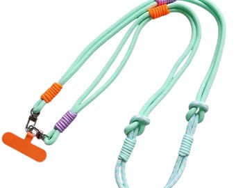 Cadena para teléfono con soporte: elegante, colorida y perfecta como regalo.