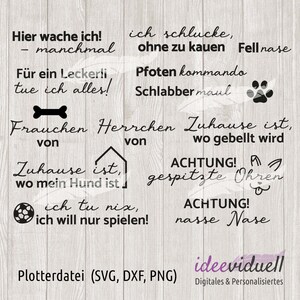 Dog sayings dog sayings saying lettering lettering plotter file SVG DXF download ideaeviduell
