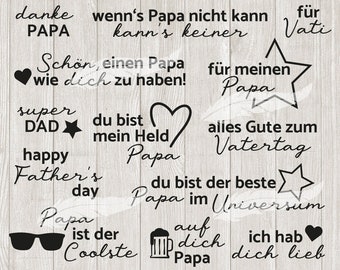 Dichos del día del padre Día del padre Padre Papá Dichos Dichos Letras Plotter Archivo SVG DXF Descargar ideaeviduell