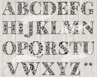 Mandala Alphabet Buchstaben Plotterdatei SVG DXF Download