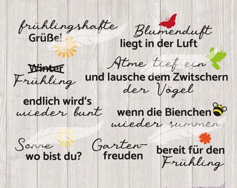 Spring Sayings 2 Spring Spring Sayings Sayings Lettering Plotter File SVG DXF Download ideaeviduell