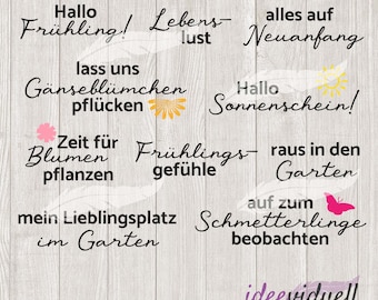 Spring Sayings Spring Sayings Sayings Lettering Plotter File SVG DXF Download ideaeviduell
