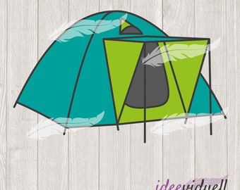 Zelt Camping Plotterdatei SVG DXF Download