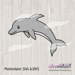 Dolphin Sea Animal Plotter File SVG DXF Download