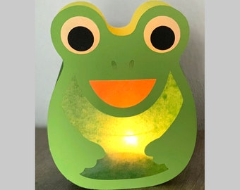 Lantern Frog Plotter File Craft File SVG DXF PDF File Download