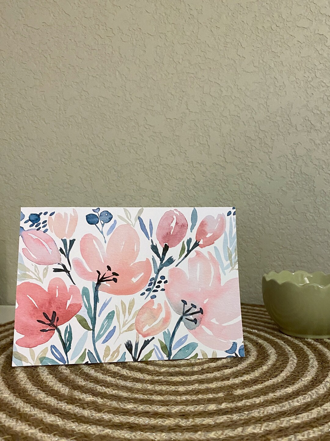 Watercolor Floral Greeting Card - Etsy