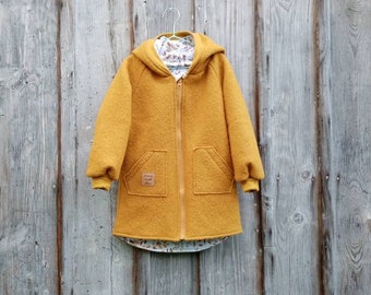 Walkmantel/Wollwalkjacke für Kinder ab Größe 62-68 bis 140-146 mit Baumwoll Futter.