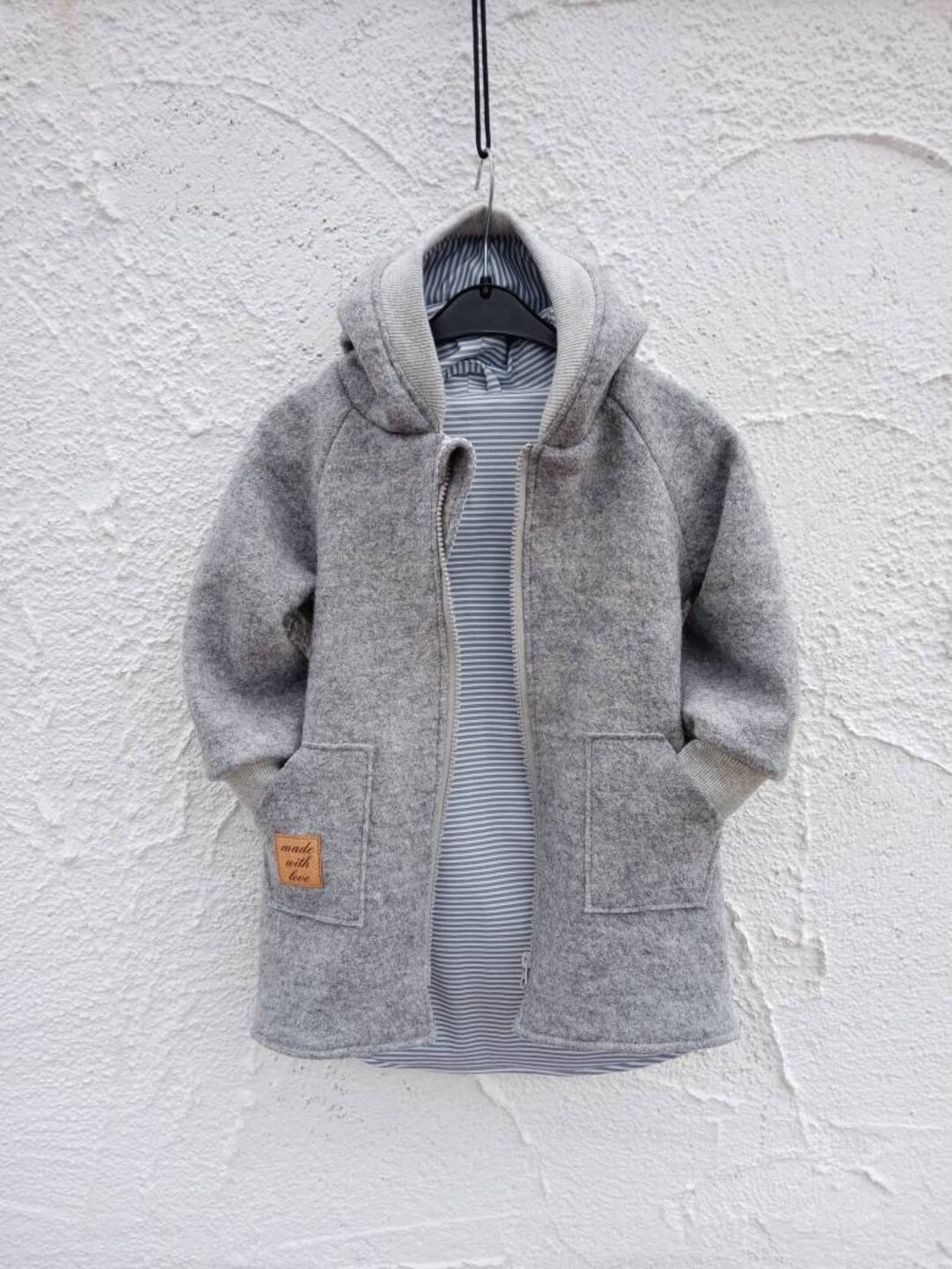 Walk Coat / Boiled Wool Jacket for Children From Size 62-68 to - Etsy