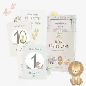 Meilensteinkarten Baby "Dein erstes Jahr" - Perfektes Geschenk zur Geburt