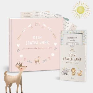 Babytagebuch + Meilensteinkarten Rosa