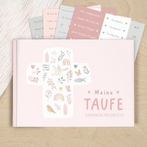 Taufbuch Meine Taufe Blumen mit Sticker