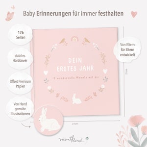 Babytagebuch Mein erstes Lebensjahr Blumen Bild 2