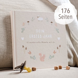 Babytagebuch „Mein erstes Lebensjahr" Wald + Stickerbogen