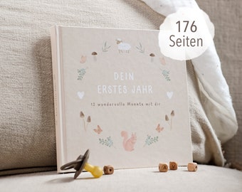 Babytagebuch „Mein erstes Lebensjahr" Wald + Stickerbogen