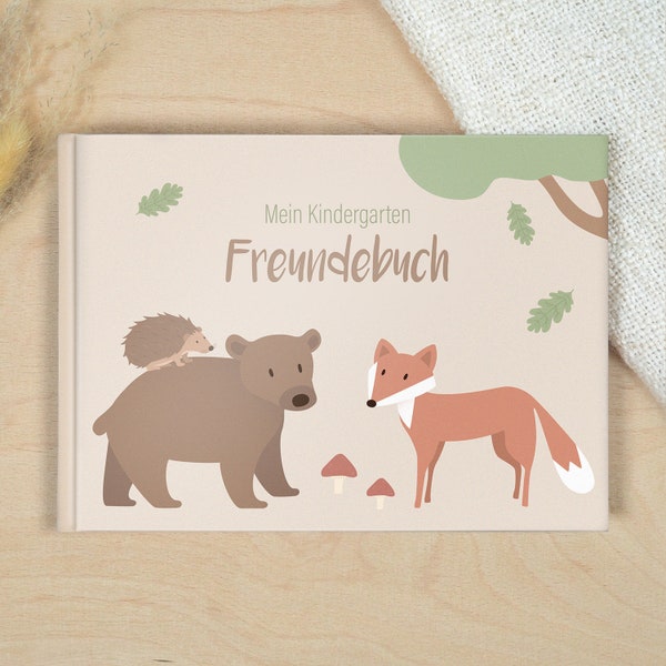 Kindergarten Freundebuch – Waldtiere