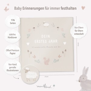 Babytagebuch Mein erstes Lebensjahr Wald Stickerbogen Bild 2