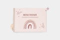Elementary School Boho Friendship Book – Rainbow Design in Mint or Pink | School Enrollment Gift | 96 Pages | DIN A5 Landscape Format product logo