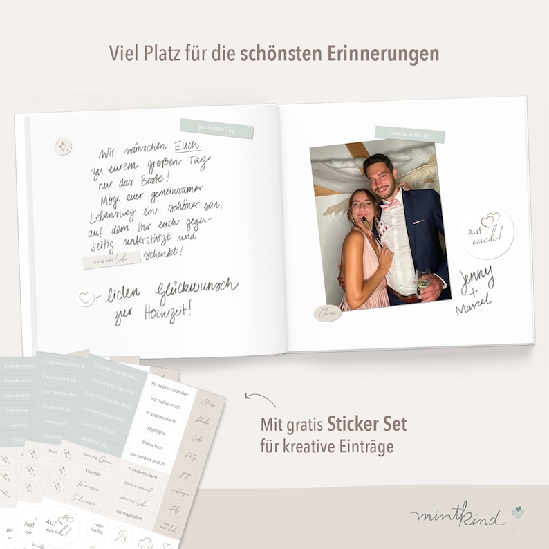 Gästebuch zur Hochzeit Beige ohne Fragen