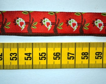 Ribbon, border, little birds, children, red, 1 meter "RESERVED FOR CODIROSSE"