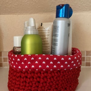 Utensilo, bread basket, brush basket, cosmetic basket, handmade, crocheted