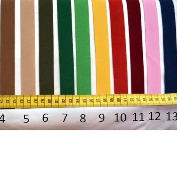 Gummiband, 2 cm breit,  24 Farben, 1 Meter