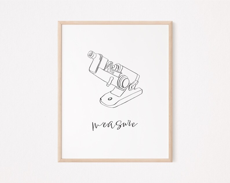 Optometry Line Drawing Optometry Line Art Print Set: Eye Exam Decor (digital Download) - Etsy