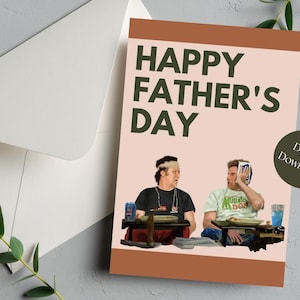 Grappige stiefbroers Vaderdagkaart - kaart voor papa, kaart voor hem, Vaderdagkaart, grappige kaart voor hem, grappige Vaderdag, cadeau voor papa