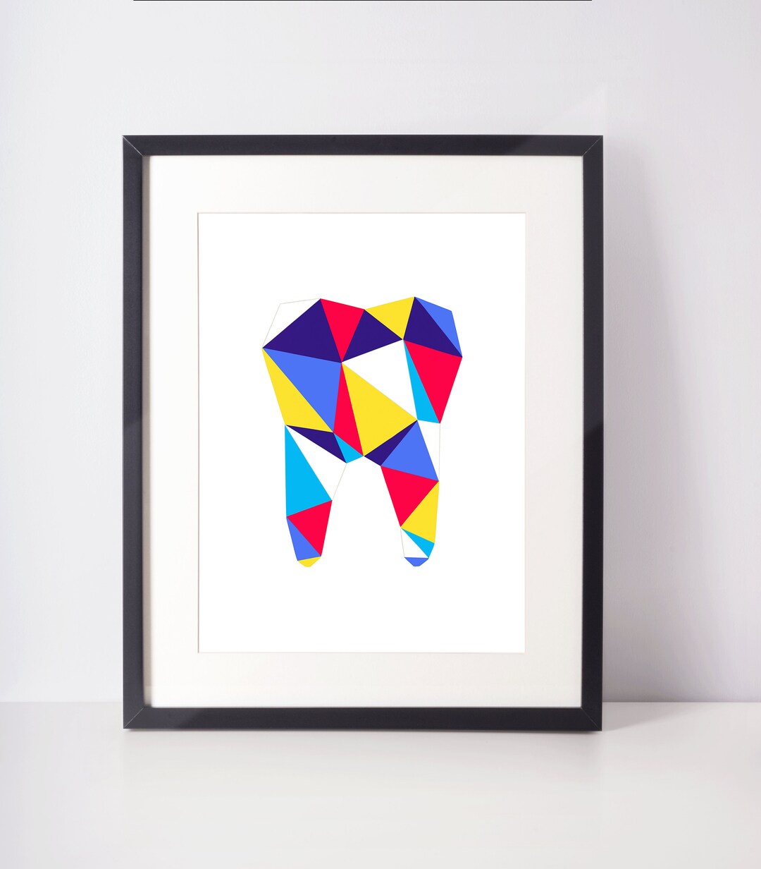 Tooth Print, Tooth Art, Dentist Wall Decor, Teeth Print, Printable