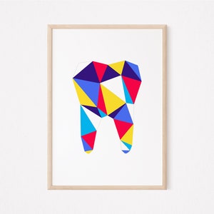 Colorful Tooth Art Print: Dentist Office Decor (digital Download) - Etsy