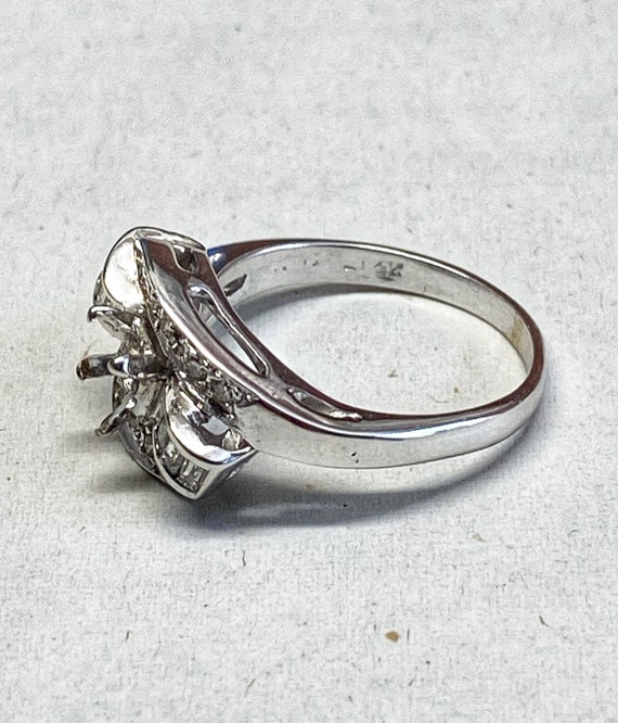 Vintage Estate Diamond White Gold Ring | Vintage … - image 8