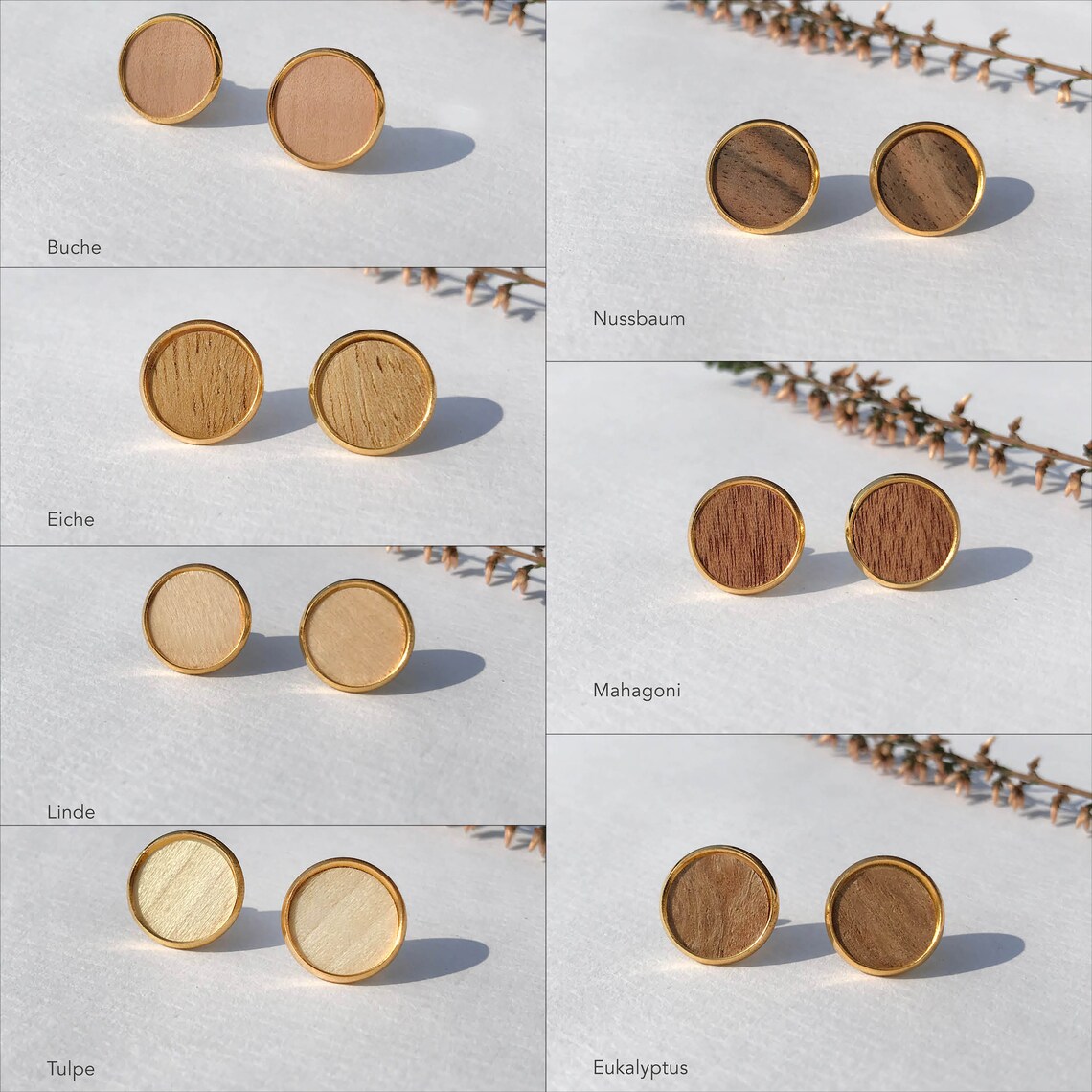 Kerst houten oorbel online bestellen